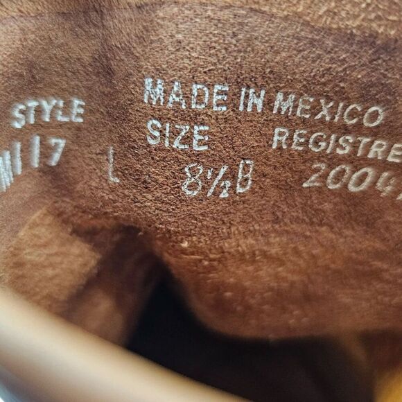 Dan Post Zecuda Mens 8.5B Leather Lace Up Fringe Boot - Picture 13 of 13